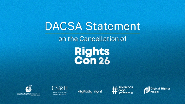 DACSA Statement on RightsCon cancellation